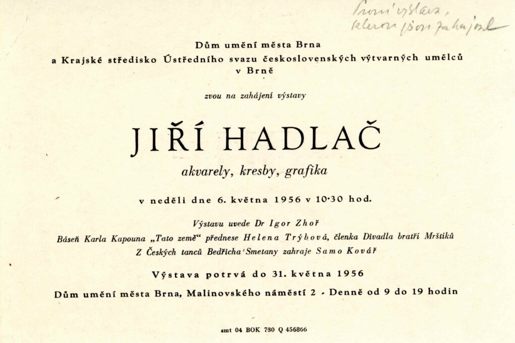 Jiří Hadlač 1956